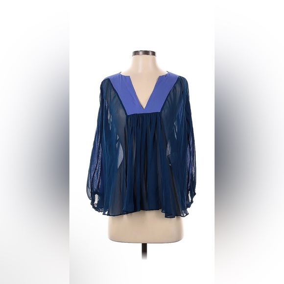 See By Chloe silk Colorblock Blouse - beautiful!!! - Picture 1 of 3